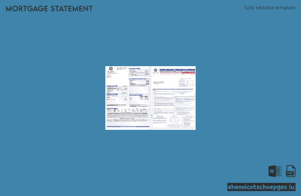 Pakistan Meezan Hypothekenabrechnung in Word- und PDF-Format, 3 Seiten 1,-2 Beispielvorschau